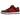 Nike SB Dunk Low Cherry baskets en vue latérale avec empeigne en cuir rouge, renforts rouge foncé et une semelle intermédiaire blanche classique