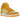 Baskets Nike SB Dunk High Pineapple vue en angle avec empeigne en textile jaune, détails en daim vert et semelle intermédiaire blanche mouchetée