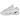 Nike NOCTA Glide Drake White Chrome baskets vue latérale avec empeigne en mesh blanc, détails chromés et une semelle ondulée distinctive