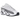 Nike NOCTA Glide Drake White Black baskets vue latérale angulaire avec empeigne en mesh blanc, empiècements en cuir verni noir et semelle extérieure robuste.