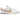 Nike Cortez White Dark Raisin Hemp (GS) baskets vue latérale avec empeigne en cuir blanc, logo swoosh violet foncé et semelle extérieure crantée.