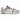 Nike Dunk Low Off-White Lot 23 baskets en vue latérale avec des tons gris, lacets verts, empeigne en cuir et étiquette zip-tie caractéristique.