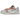 Nike Dunk Low Off-White Lot 23 baskets en vue latérale avec des empiècements en daim gris, une empeigne en cuir blanc et des lacets verts.