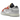 Nike Dunk Low Off-White Lot 23 baskets en vue latérale avec des détails en toile grise, un double système de laçage signature et un tag orange