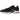 Nike Air Max Plus Black White baskets en vue latérale inclinée, tige noire, semelle blanche, amorti Air visible et cage en plastique.