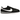 Nike Cortez Basic Black White baskets vue latérale avec empeigne en cuir noir, virgule Nike blanche et semelle intermédiaire crantée en mousse