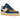 Nike Air Force 1 Low SP Undefeated 5 On It Blue Yellow Croc baskets en vue angulaire avec détails façon crocodile bleu et dessus en cuir jaune.