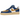 Nike Air Force 1 Low SP Undefeated 5 On It Blue Yellow Croc baskets vue latérale avec texture crocodile jaune, cuir bleu et semelle en caoutchouc blanc
