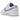 Nike Dunk Low Purple Pulse baskets vue latérale avec empeigne en cuir blanc, superpositions en daim violet et swoosh violet sur semelle