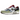 Nike Air Max 1 SP Concepts Mellow baskets en vue angulaire présentant du denim, de la toile à motifs et des détails contrastés olive.