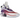 Air Jordan 36 Paris baskets vue latérale avec design blanc et bordeaux, laçage visible et semelle détaillée aux accents rouges et dorés.