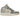 Air Jordan 1 Mid SE Coconut Milk Particle Grey baskets vue latérale avec empiècements en cuir blanc et gris, Swoosh noir emblématique et lacets assortis.