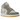 Baskets Air Jordan 1 Mid SE Coconut Milk Particle Grey vue en angle avec empeigne crème, superpositions grises et semelle Air classique.