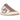 Air Jordan 1 Low Gum White baskets vue latérale avec empeigne en cuir blanc, détails Swoosh marron clair et une semelle en gomme classique