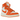 Baskets Air Jordan 1 Retro AJKO Rush Orange vue latérale avec empeigne en toile blanche, superpositions en cuir orange et logo AJKO emblématique