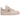 Nike Air Force 1 Low Faux Sherpa Fur baskets vue latérale avec détails en fausse fourrure rose douce, semelle et swoosh assortis