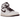 Air Jordan 1 Retro High OG A Ma Maniére baskets vue latérale avec empeigne en cuir gris texturé, Swoosh bordeaux et semelle intercalaire crème.