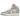 Air Jordan 1 Mid SE Particle Grey baskets en vue latérale avec des détails en daim gris, un swoosh blanc et une fermeture à lacets classique