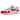 Nike Air Max 1 86 OG Big Bubble Sport Red baskets en vue latérale, mettant en valeur la grande unité Air, le garde-boue rouge et l'empeigne en mesh blanc.