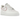 Nike Air Force 1 Low Just Do It White Noble Green baskets vue latérale avec empeigne en cuir blanc, swoosh vert et détails en argent métallique.