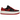 Baskets Air Jordan 1 Elevate Low SE Bred vue de profil avec empeigne en cuir rouge et noir, lacets et semelle plateforme blanche épaisse