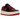 Air Jordan 1 Elevate Low SE Bred baskets en vue latérale avec une empeigne en cuir noir et rouge et une épaisse semelle plateforme blanche.