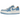 Air Jordan 1 Elevate Low SE University Blue baskets vue latérale avec empiècements en cuir bleu ciel, base blanche et semelle plateforme