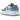 Air Jordan 1 Elevate Low SE University Blue baskets, vue latérale avec détails en cuir bleu ciel et blanc et semelle compensée emblématique.
