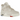 Jordan 4 Retro Blank Canvas baskets en vue angulaire avec tige en toile, semelle intermédiaire couleur crème et logo Jumpman iconique sur la languette.