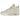 Jordan 4 Retro Blank Canvas baskets profil latérale avec empeigne en toile blanc cassé, lacets assortis et unité Air visible dans la semelle