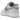 Nike Air Force 1 Low Athletic Club Grey baskets vue latérale avec empeigne en daim gris, semelle blanche et logo Nike rouge sur le talon.