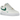 Nike Air Force 1 Low 07 LV8 40th Anniversary Sail Malachite baskets vue latérale avec empeigne crème, Swoosh vert et semelle en gomme