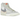 Nike Blazer Mid 77 Pro Club White Cement Grey baskets vue latérale avec détails patchworks, empeigne en cuir blanc et renforts gris