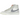 Nike Blazer Mid 77 Pro Club White Cement Grey baskets vue latérale avec empeigne en cuir blanc, empiècements en daim gris et semelle blanche