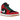 Air Jordan 1 Mid SE Christmas baskets vue angulaire avec détails rouges et verts, empeigne en nubuck noir et semelle intermédiaire blanche