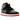 Air Jordan 1 Mid Bred Shadow baskets dans une vue latérale classique avec empeigne en cuir noir, détails gris et semelle intermédiaire blanche.