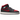 Air Jordan 1 Mid Black Summit White Varsity Red baskets en vue latérale avec semelle rouge, empeigne en cuir noir et détails blancs