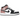 Air Jordan 1 Mid White Rust Pink Black baskets profil avec base en cuir blanc, empiècements rose poudré, swoosh noir et semelle blanche