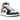 Air Jordan 1 Mid White Rust Pink Black baskets en vue latérale avec empeigne en cuir blanc, swoosh rose et détails, semelle noire.