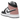 Air Jordan 1 Mid White Rust Pink Black baskets en vue latérale avec base en cuir blanc, détails rose pastel, swoosh noir et semelle blanche.