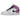 Air Jordan 1 Mid Barely Grape baskets vue latérale avec empiècements en cuir violet, logo swoosh noir et laçage classique.