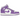 Air Jordan 1 Mid Purple Venom baskets profil latéral classique avec empiècements en cuir violet et noir, semelle intermédiaire blanche et logo Swoosh.