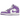 Air Jordan 1 Mid Purple Venom baskets profil avec empiècements en cuir violet, tige noire, semelle intermédiaire blanche et logo Swoosh