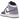 Air Jordan 1 Mid White Sky J Purple baskets vue latérale avec des empiècements en cuir blanc et violet et un logo Swoosh emblématique