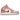 Air Jordan 1 Mid Valentines Day (2023) baskets en vue latérale avec des panneaux en cuir rose, semelle blanche et logos Swoosh rouges