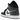 Baskets Air Jordan 1 Mid Black White Iron Grey vue latérale avec panneaux en cuir noir, blanc et gris, lacets classiques et semelle intermédiaire blanche
