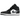 Air Jordan 1 Mid Off Noir Toe baskets en vue latérale avec détails en nubuck noir, bout gris, semelle intermédiaire blanche et logo Jumpman sur la languette.