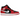 Air Jordan 1 Mid Gym Red Black White (2024) baskets vue latérale avec tige en cuir rouge et noir, semelle intermédiaire blanche et Swoosh
