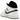 Air Jordan 1 Mid Reverse Panda baskets vue latérale avec empeigne en cuir noir, superpositions blanches, logo Swoosh et semelle en gomme