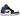 Air Jordan 1 Mid Court Purple Tropical Twist baskets en vue inclinée avec des empiècements violets, un logo Swoosh noir et des lacets blancs.